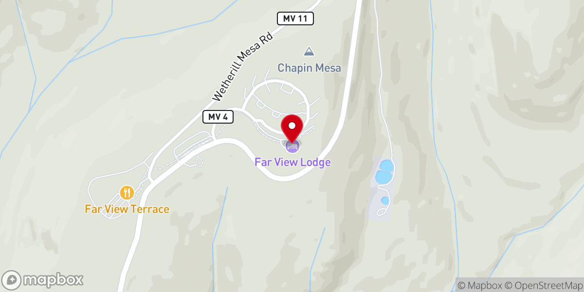 Map showing location of Far View Lodge