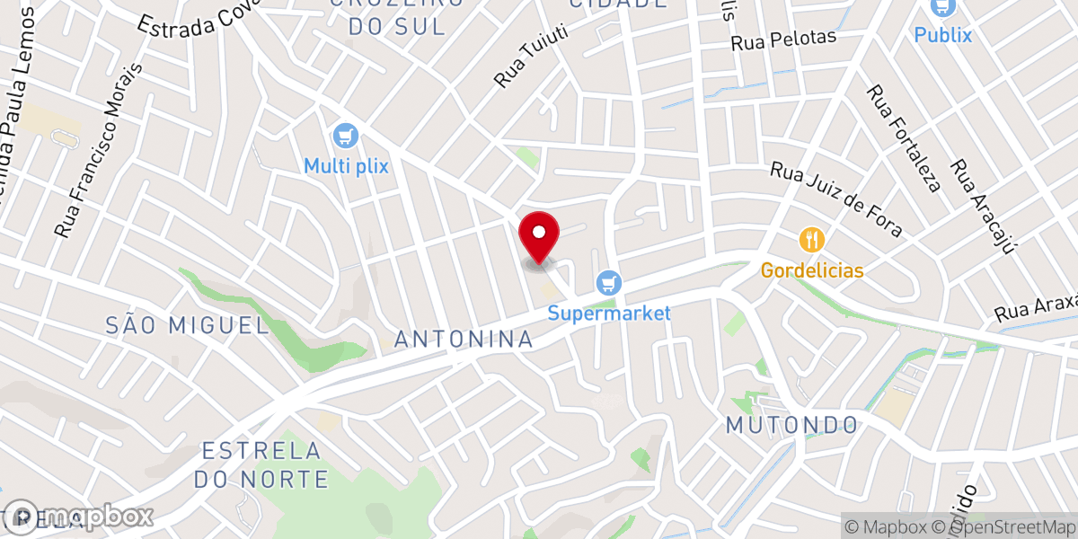 Map showing location of Igreja Pentecostal de Vida Eterna