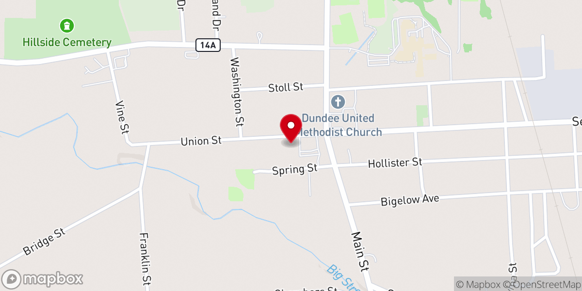 Map showing location of Dundee Village Clerk