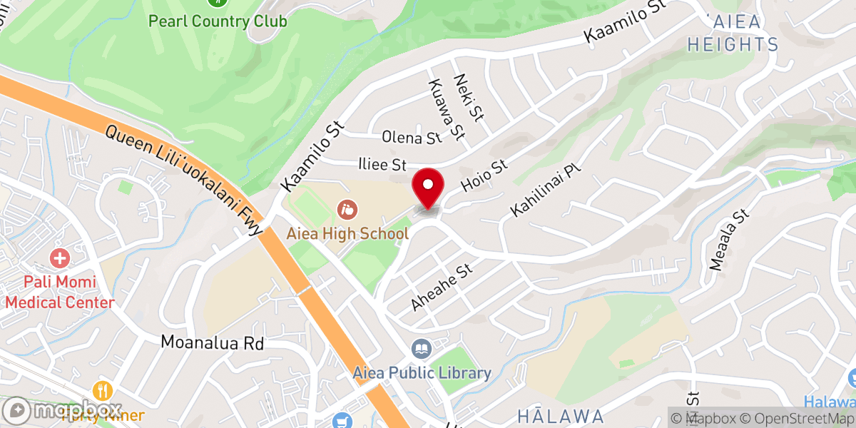 Map showing location of Aiea Heights Church