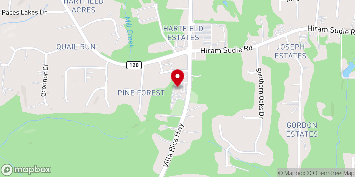 Map showing location of Bethany Christian Church