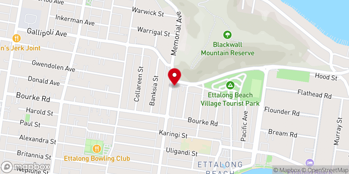 Map showing location of Baptist Church