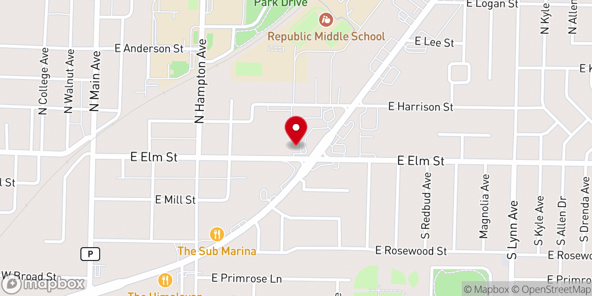 Map showing location of Village Inn