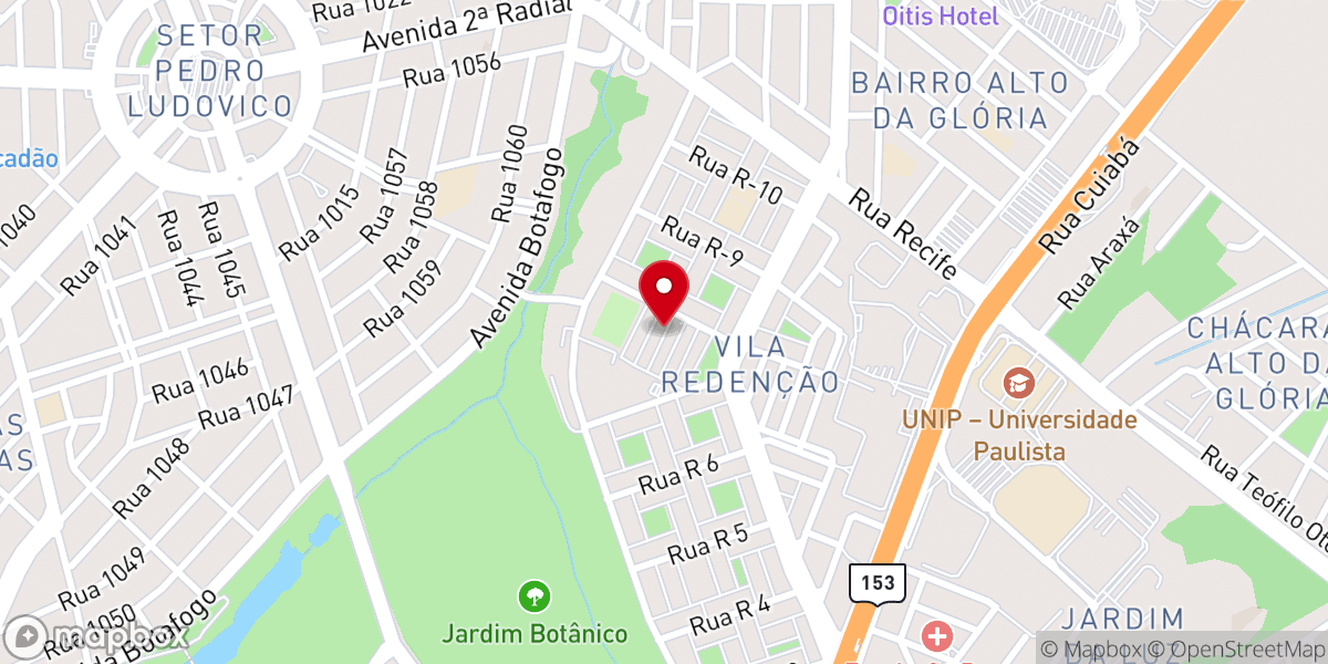 Map showing location of Igreja Cristã Evangélica Redencao