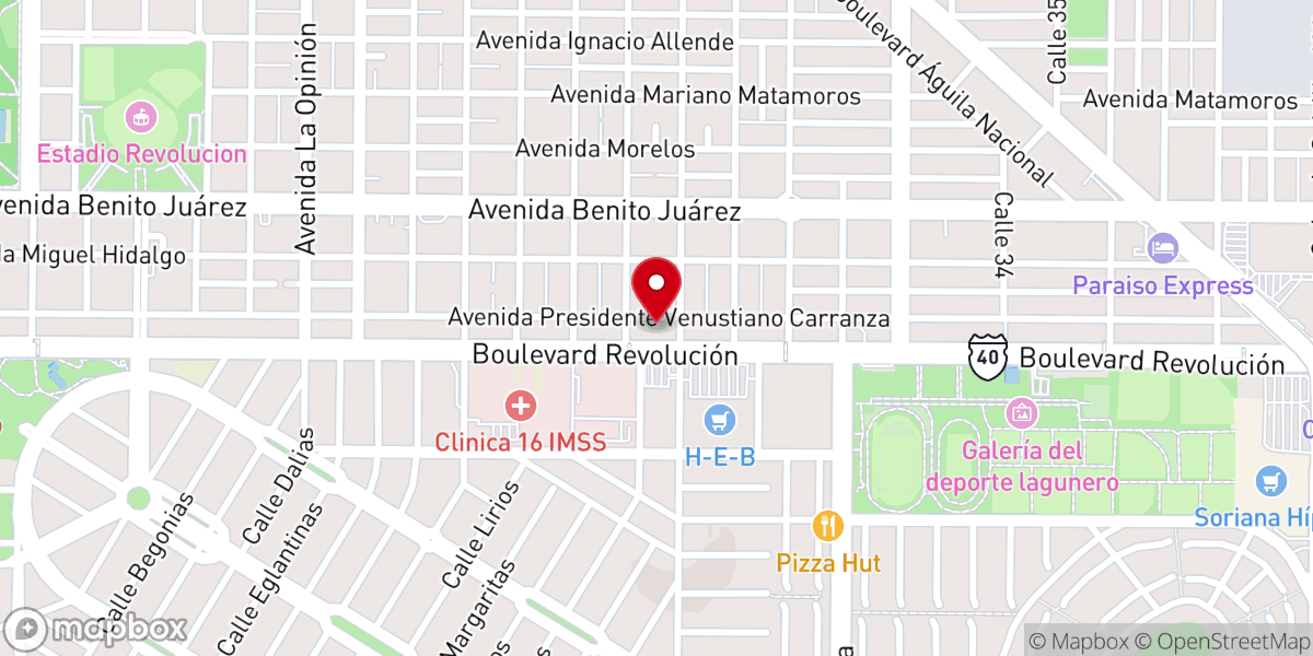 Map showing location of Iglesia Cristiana Bautista Jerusalen