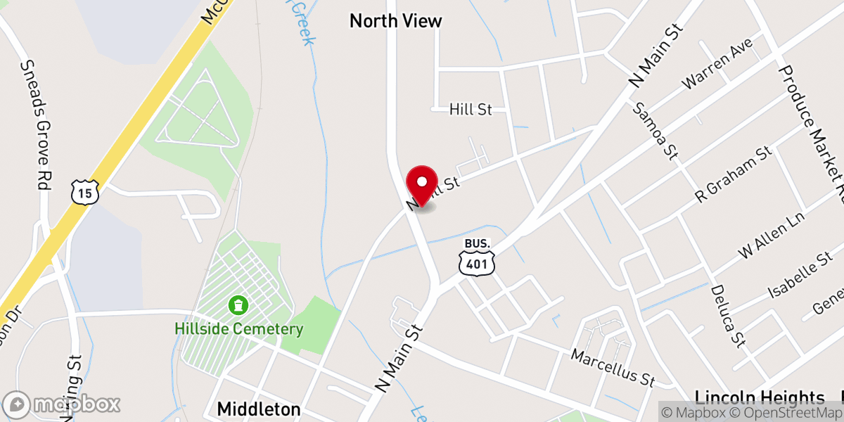 Map showing location of Glory's Light Outreach