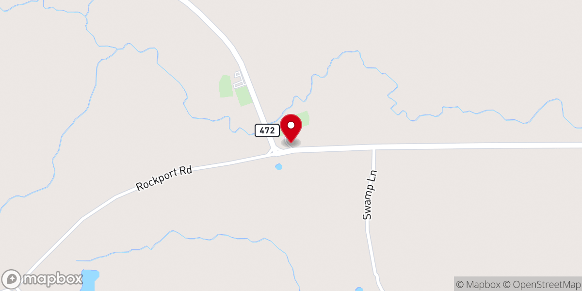 Map showing location of Galilee Baptist Church