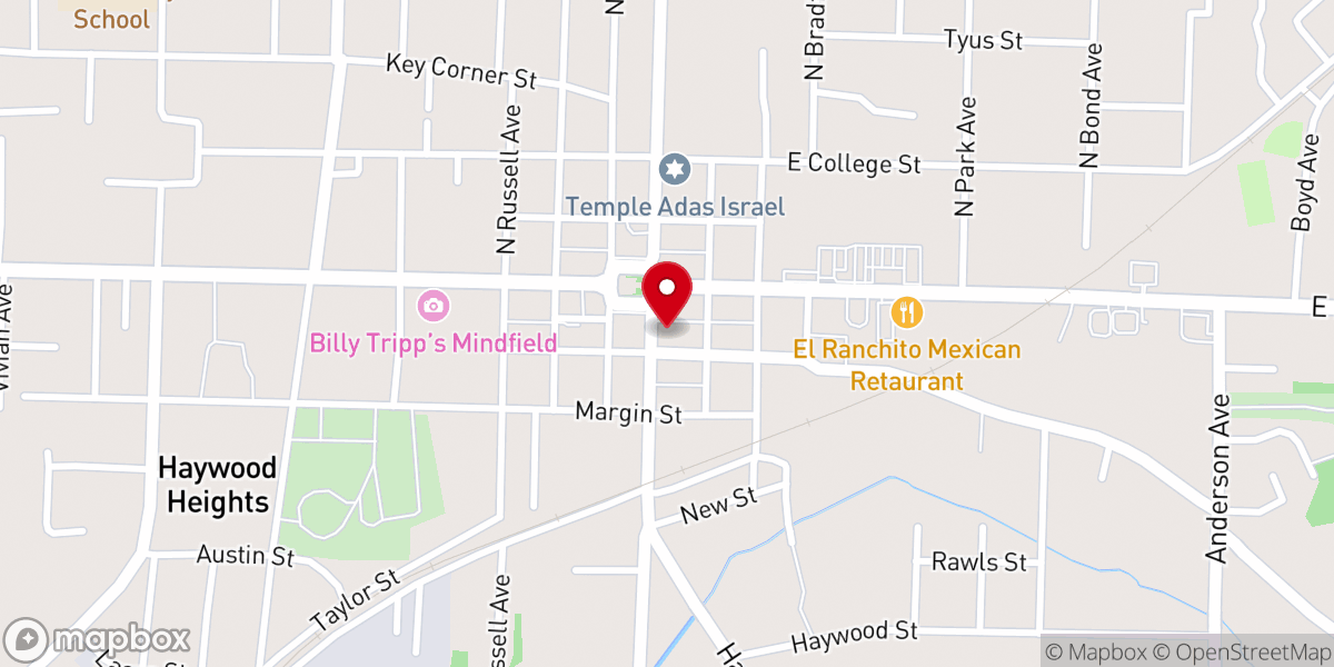 Map showing location of Brownsville Religious Center
