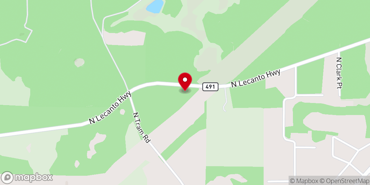 Map showing location of Hernando Church of Christ