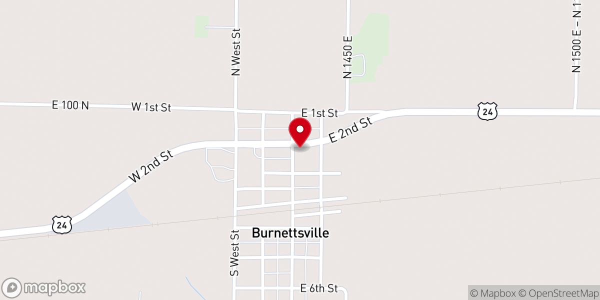 Map showing location of First Baptist Church