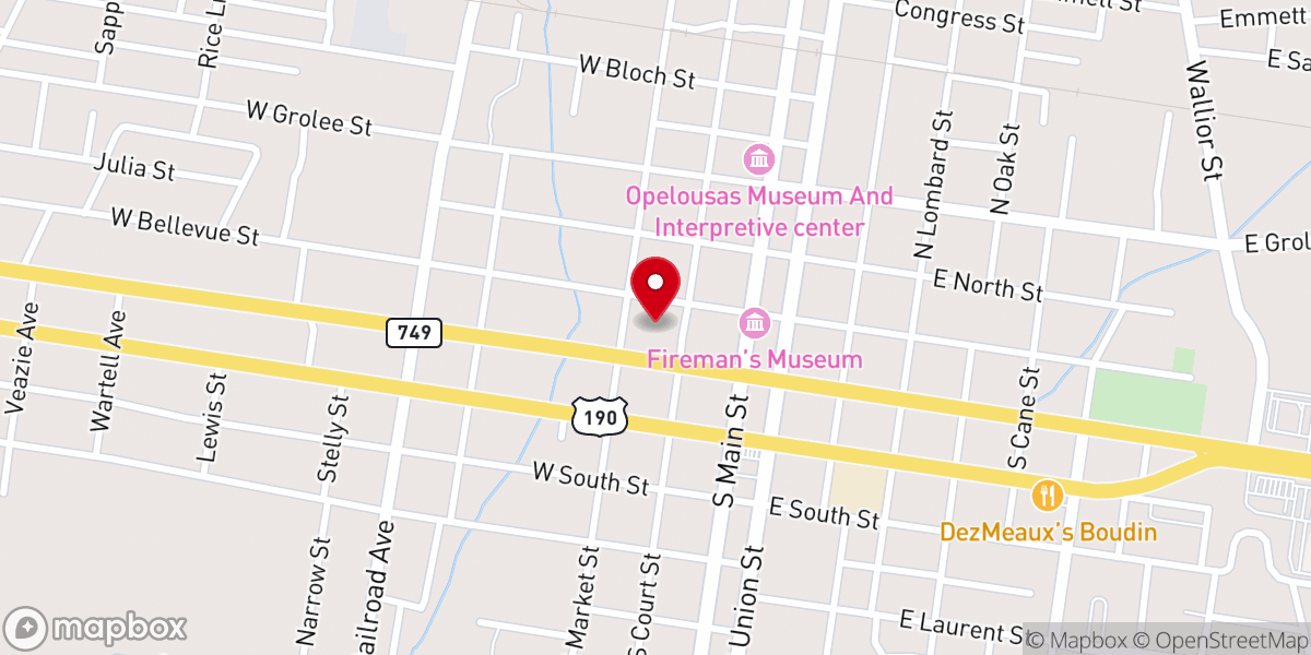 Map showing location of St Landry Parish Clerk