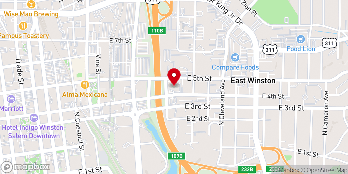 Map showing location of United Metropolitan Missionary Baptist Church