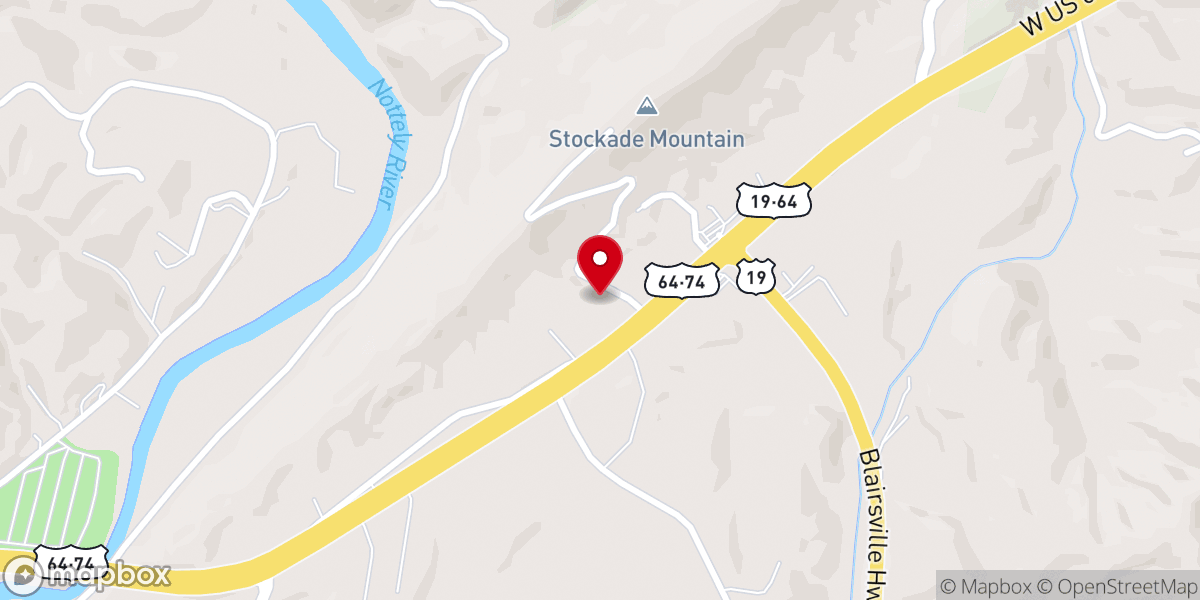 Map showing location of Center Church