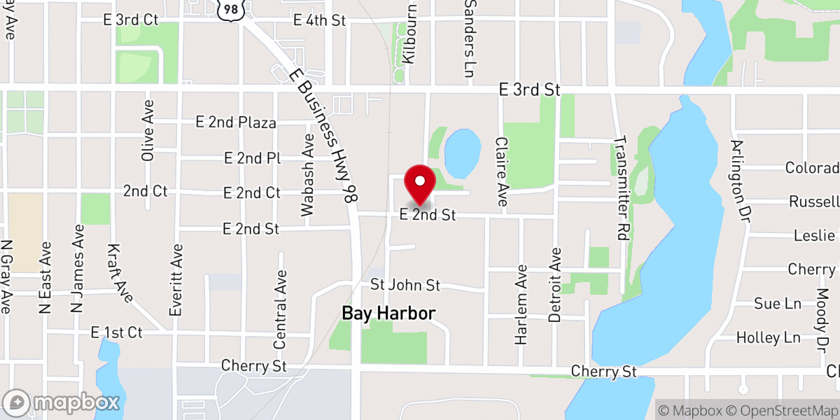Map showing location of St Paul Ame Church