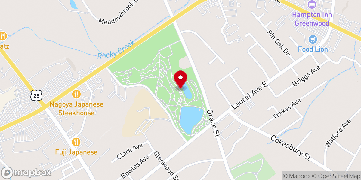 Map showing location of Southside Church of Christ
