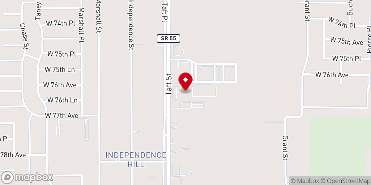 Map showing location of The Rock Church NWI