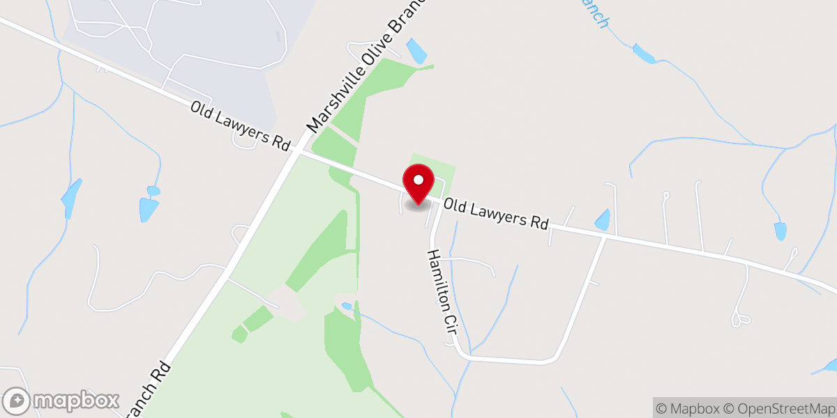 Map showing location of Union Grove Baptist Church