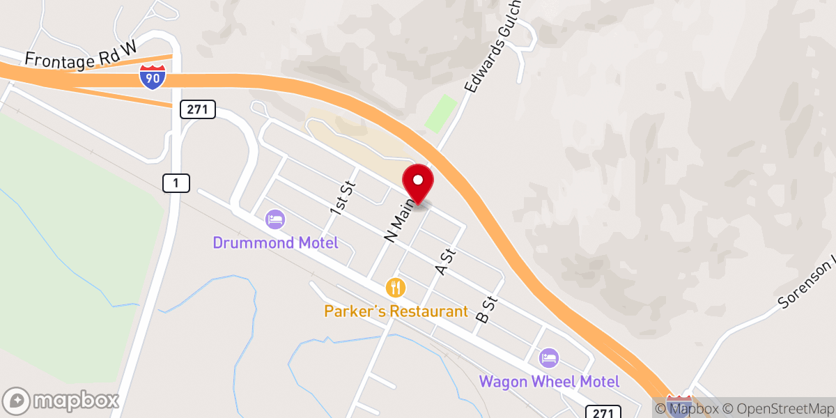 Map showing location of Drummond United Methodist Church