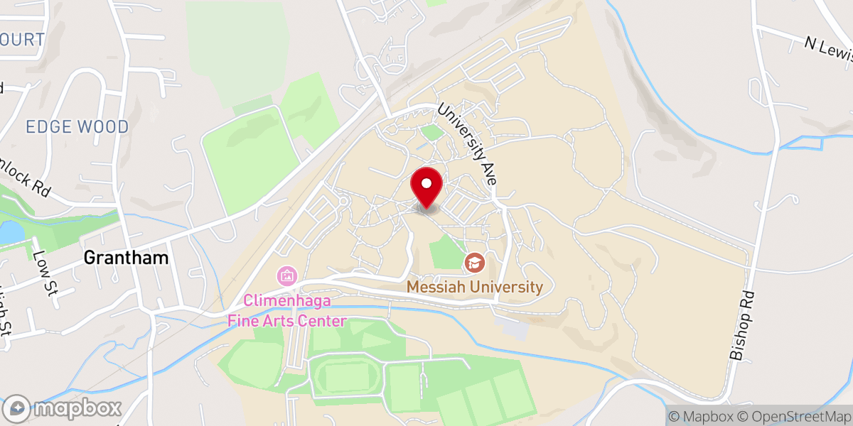 Map showing location of Messiah University