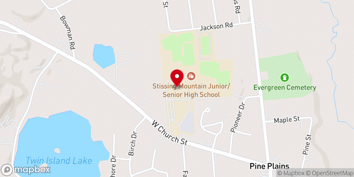 Map showing location of Pine Plains Central School District