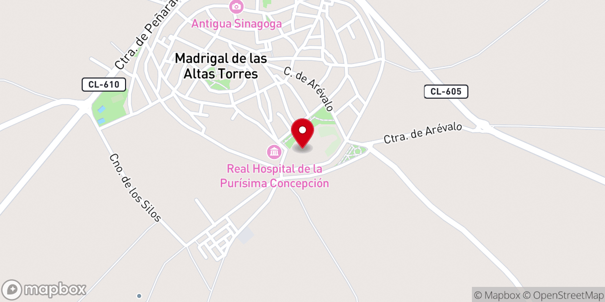 Map showing location of Palacio de Juan II