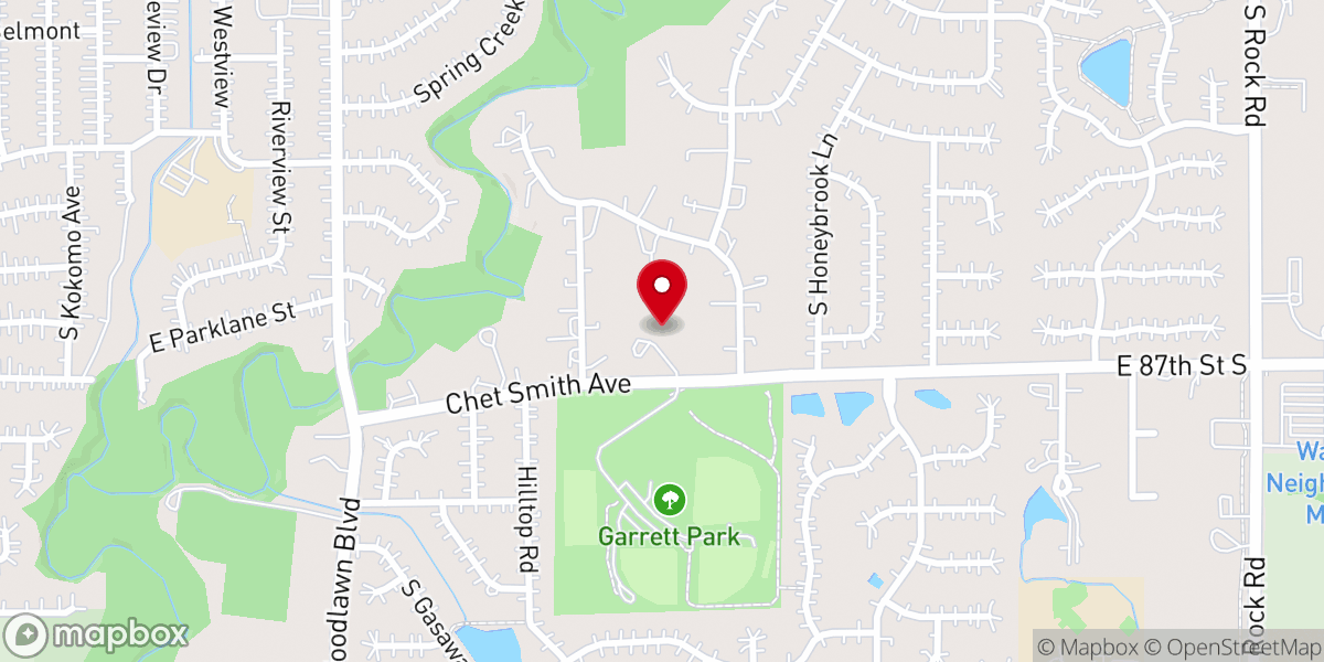 Map showing location of St Andrew's Episcopal Church