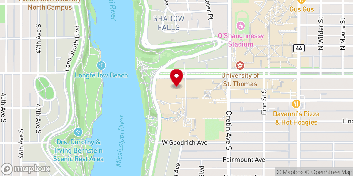 Map showing location of Saint Mary's Chapel