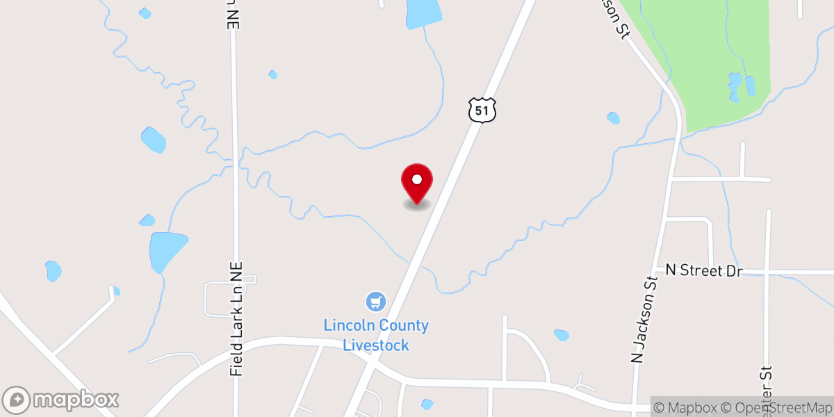 Map showing location of First United Pentecostal Church