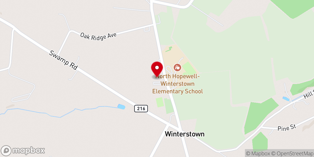 Map showing location of Winterstown United Methodist