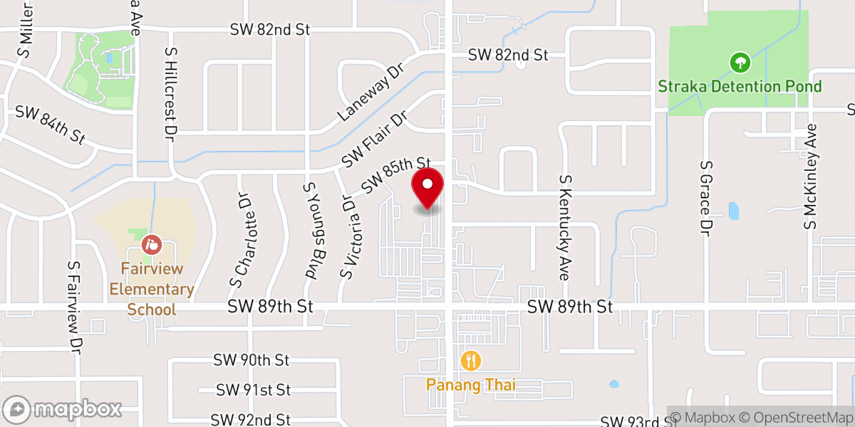 Map showing location of Southern Hills Baptist Church