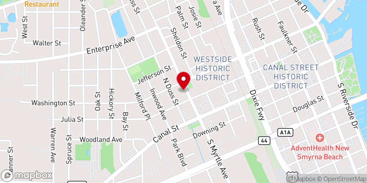 Map showing location of Pleasant Grove Missionary Baptist Church
