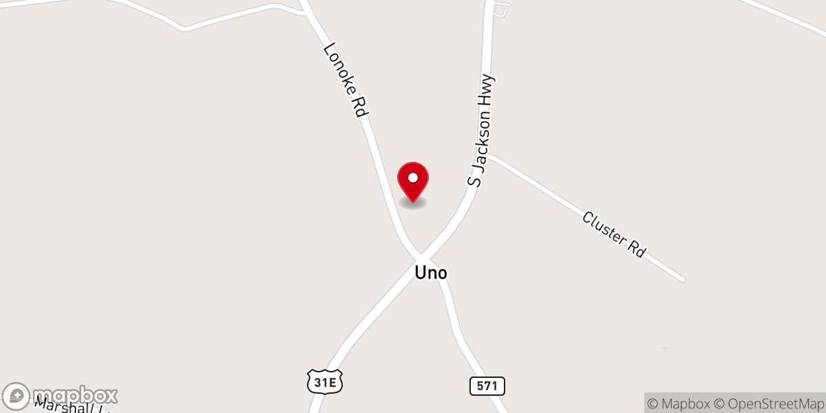 Map showing location of Pleasant Valley Baptist Church