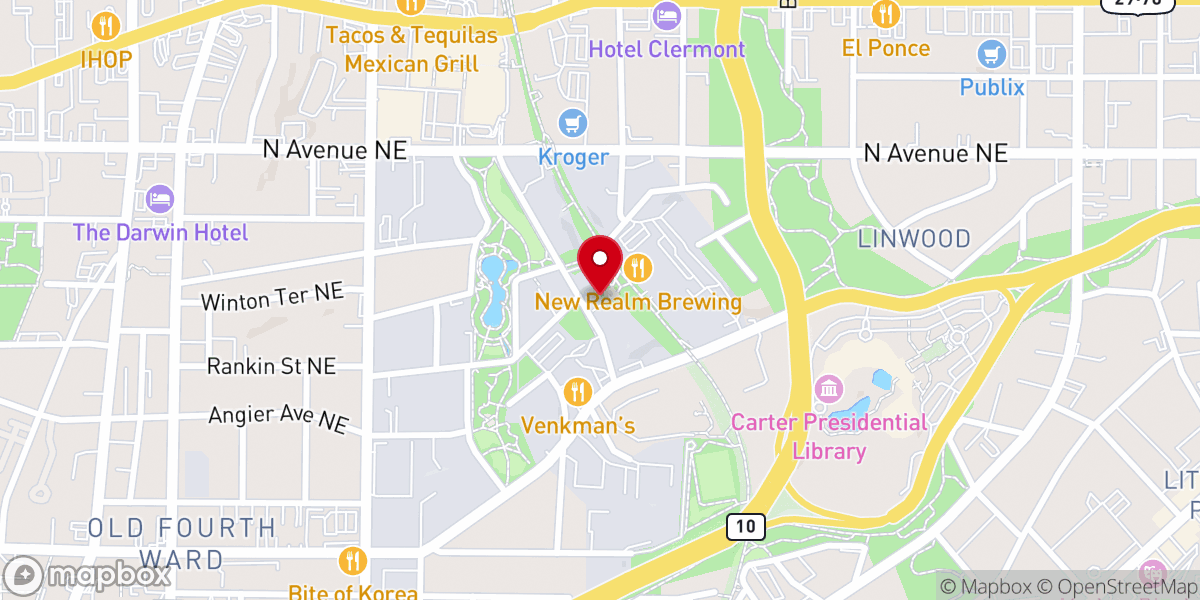 Map showing location of Fourth Ward Offices Tower 2