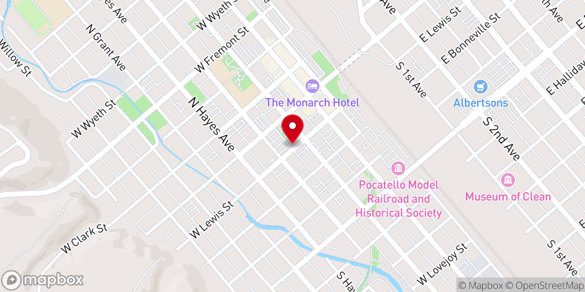 Map showing location of Pocatello UU Fellowship