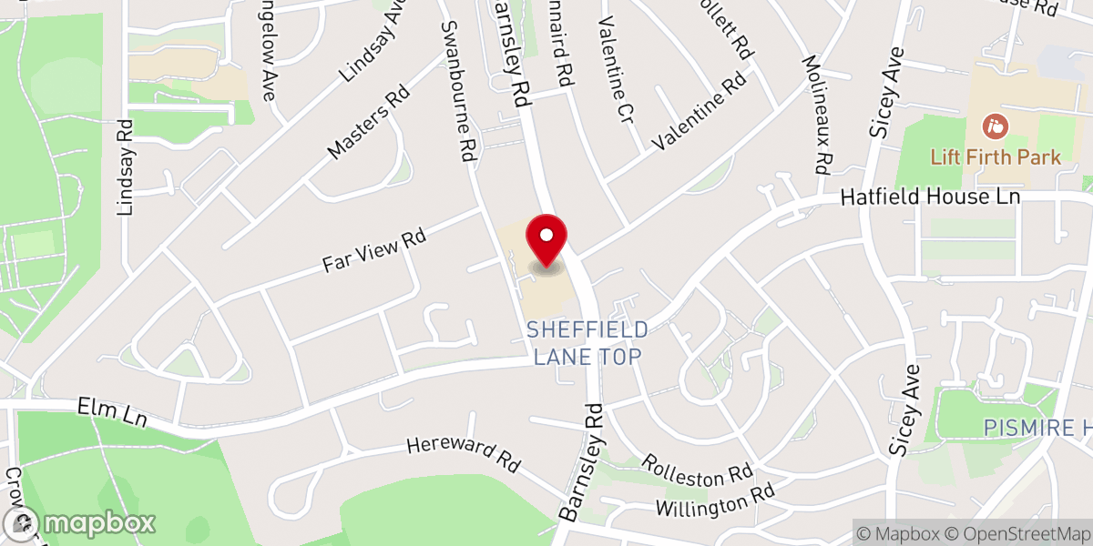 Map showing location of St Patricks Church