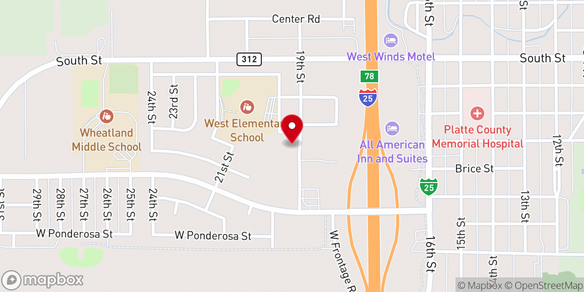 Map showing location of First Christian Church
