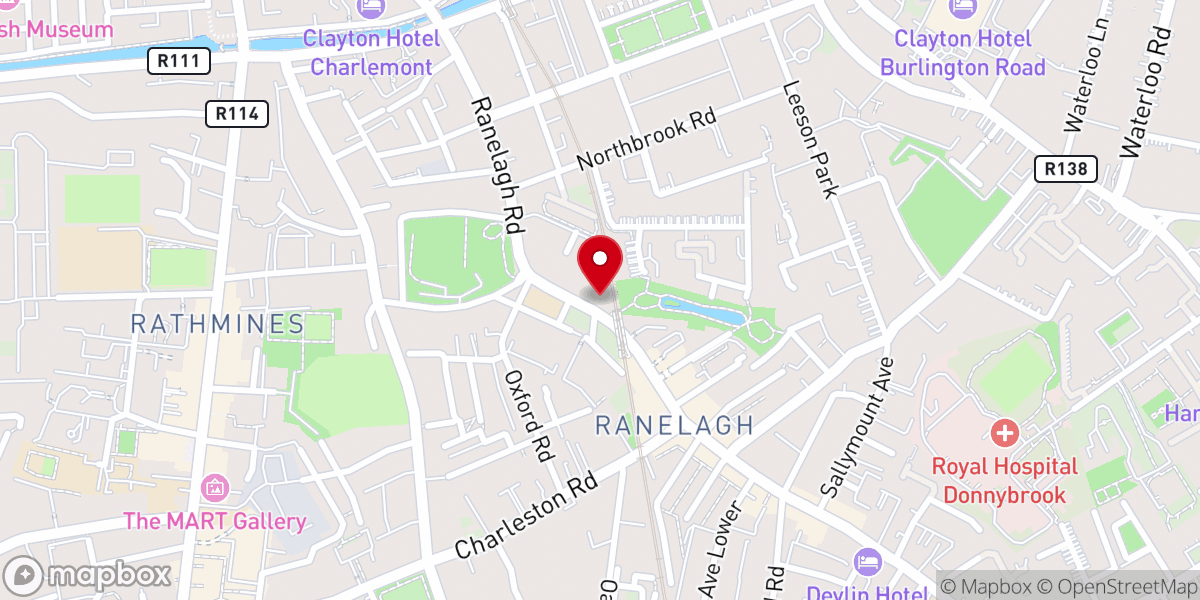 Map showing location of Ranelagh Seventh-day Adventist Church
