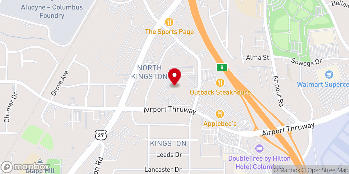 Map showing location of CrossPointe Church