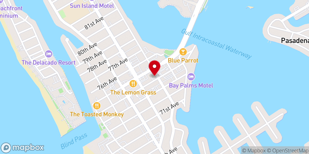 Map showing location of Beach Memorial Chapel