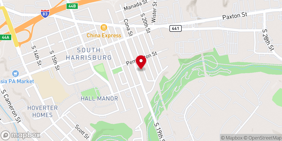 Map showing location of United Missionary Baptist Church
