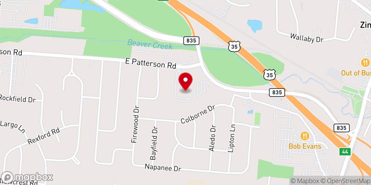 Map showing location of Patterson Park Church