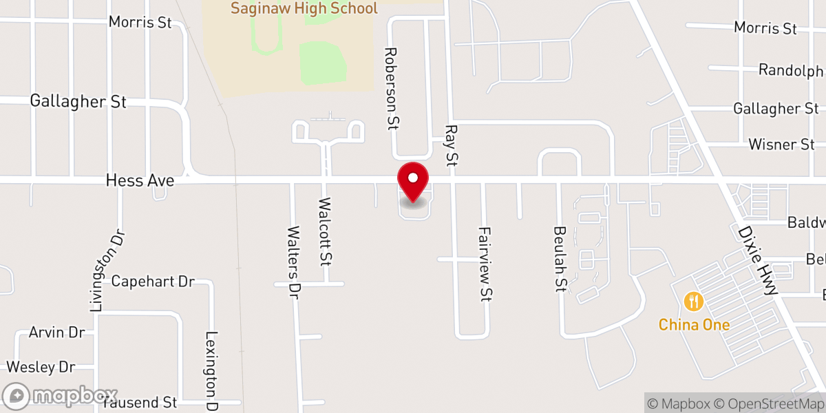 Map showing location of Lewis Temple Church of God