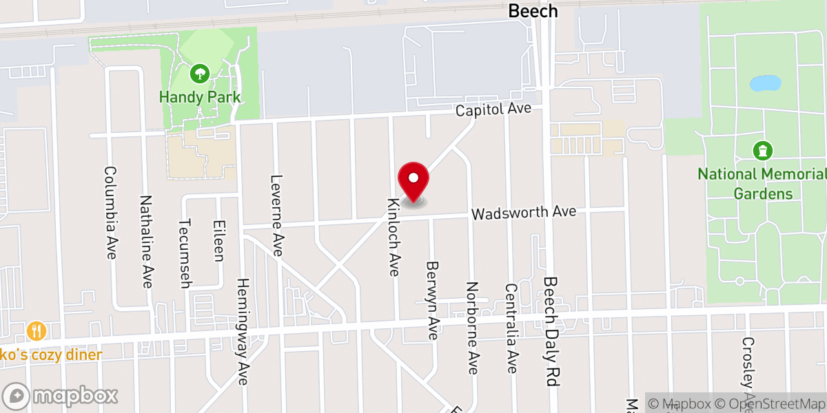 Map showing location of Redford Church of God