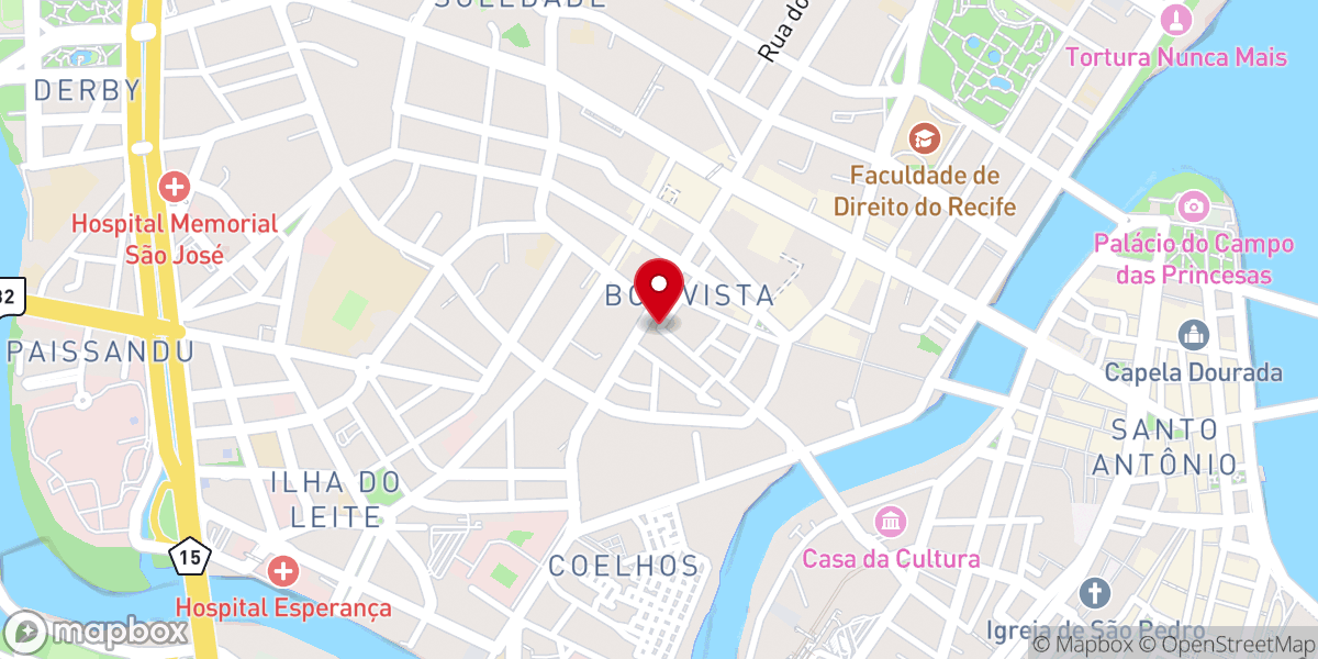 Map showing location of Igreja de Santa Cruz