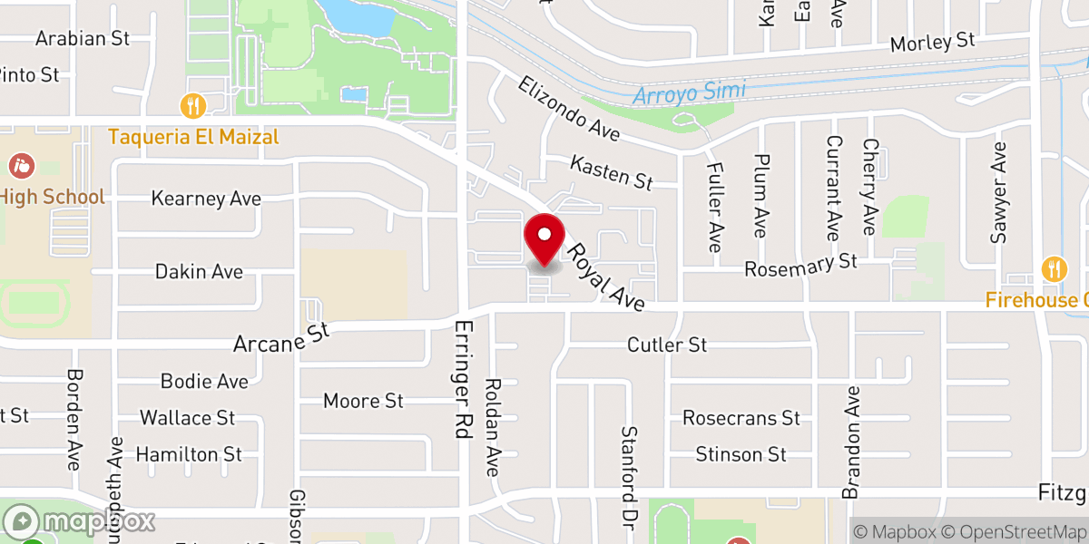 Map showing location of Simi Community Church