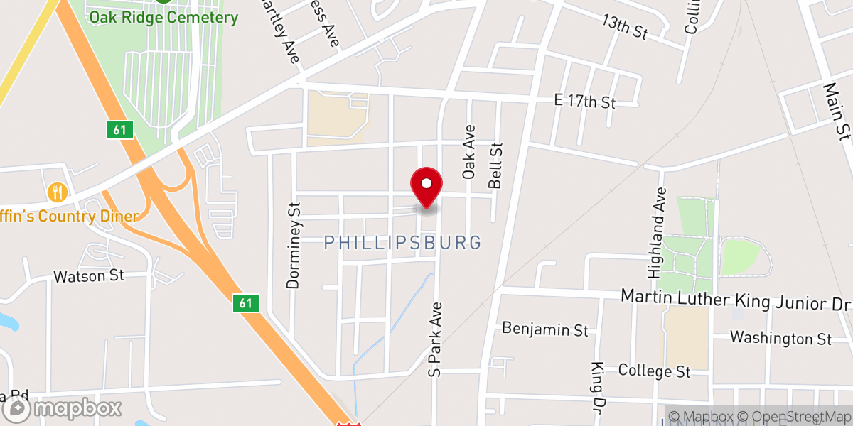 Map showing location of Mount Zion Missionary Baptist Church