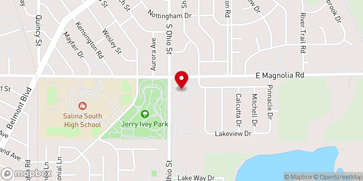 Map showing location of First Southern Baptist Church