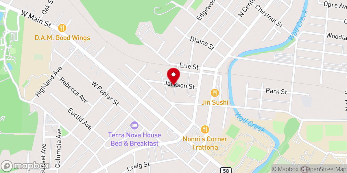 Map showing location of Thornton Lester P