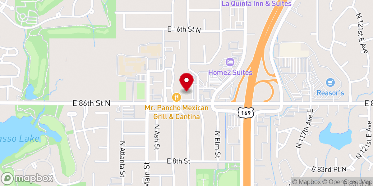 Map showing location of Bethel Baptist Church