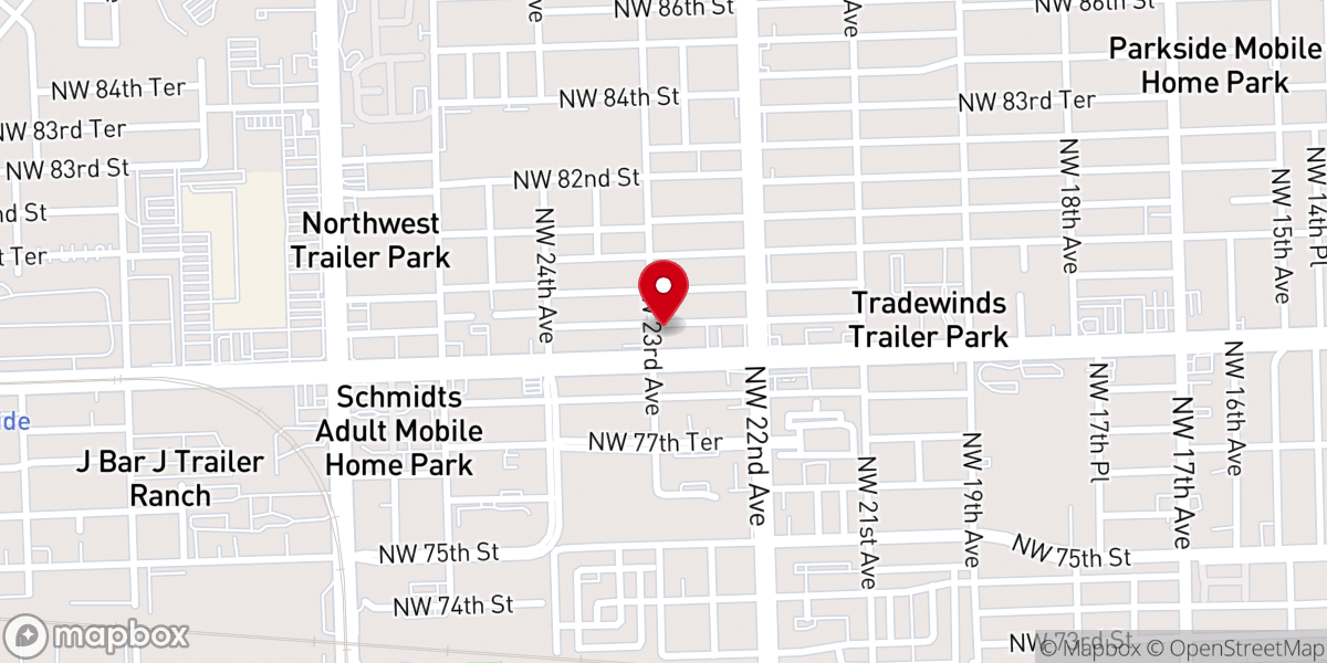 Map showing location of New Seventy-Ninth Street Word Church